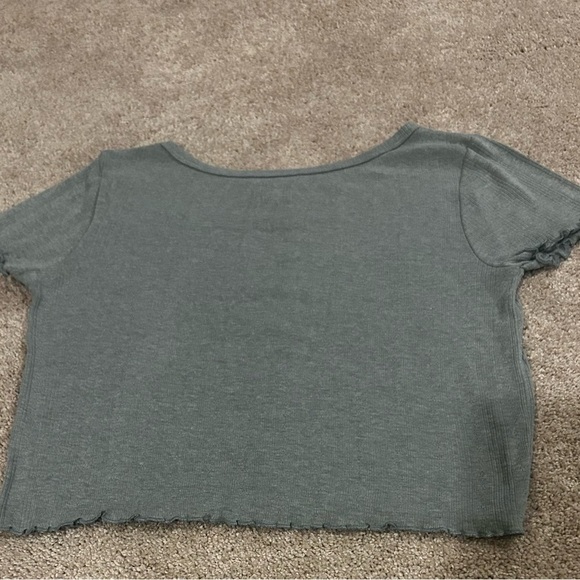 Wonder Nation Girl’s Teal Ribbed Top Sz. L-10/12 - Picture 2 of 8